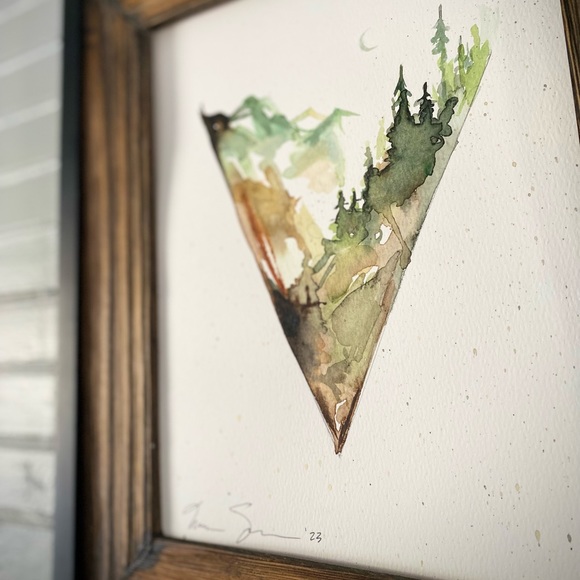 Watercolor Painting Print ⛰️🌙 - Picture 5 of 5